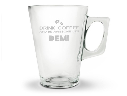 Latte Macchiato glas graveren