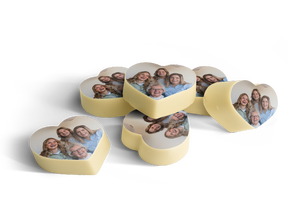 Chocolade hartjes met foto