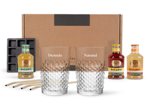 Cocktail borrelpakket met gegraveerde glazen