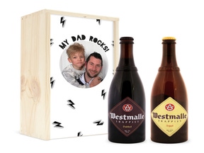 Vaderdag bierpakket in bedrukte kist - Westmalle
