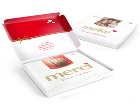 Gepersonaliseerde merci giftbox met chocolade - Liefde
