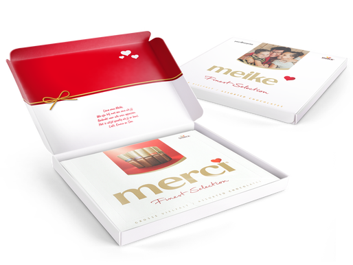 Gepersonaliseerde merci giftbox met chocolade - Liefde
