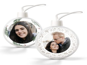 Gepersonaliseerde kerstbal - transparant (2 stuks)