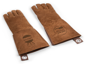 Leren BBQ handschoenen met naam - set van 2