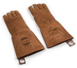 Leren BBQ handschoenen met naam - set van 2