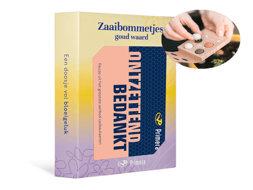Zaaibommetjes goud waard met Ontzettend bedankt Primera Keuze Cadeaukaart