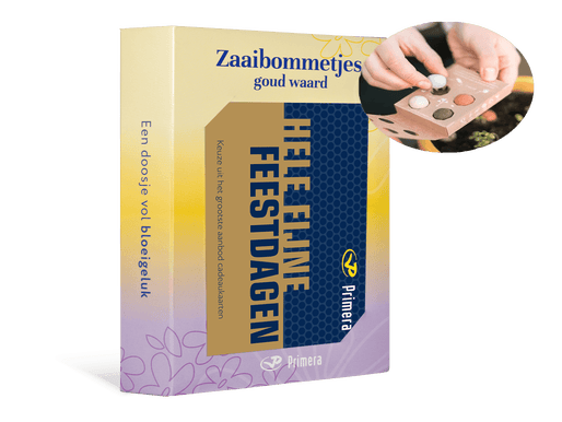 Zaaibommetjes goud waard met Fijne Feestdagen Primera Keuze Cadeaukaart